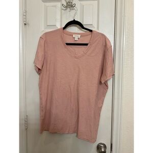 Waverly Dusty Rose V-Neck Short Sleeve Tee